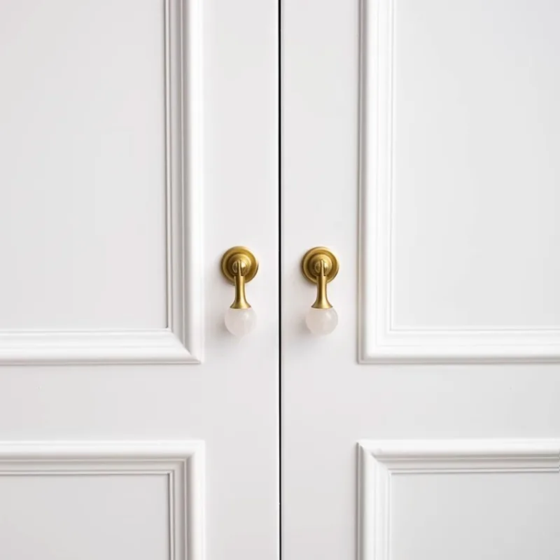 Beyaz Kristal Top + Pirinç Mob - Furniture Hardware Drop Pulls incelemesi ve fiyatı